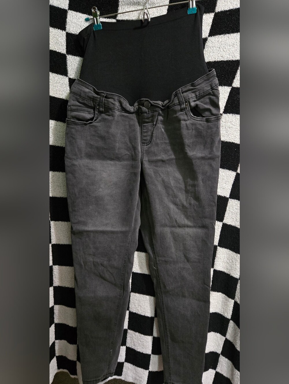 Time And Tru Light Black Maternity Jeans Large 12-14